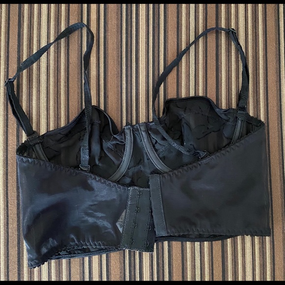 Fantasies Vintage Black Sheer Adjustable Bralette - Picture 4 of 5